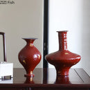 Crimson Ceramic Vase by Axyaa for Elegant Living Room Flower Arrangements