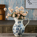 Axyaa American Retro Floral Ceramic Vases for Living Room Decor and Handicrafts