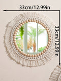 Boho Tassel Macrame Mirror Wall Hanging by Axyaa