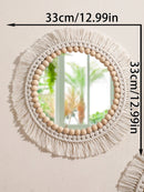 Boho Tassel Macrame Mirror Wall Hanging by Axyaa
