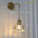 Axyaa Retro Floral Glass Wall Lamp: Modern Nordic LED Sconce for Bedroom, Study & Mirror