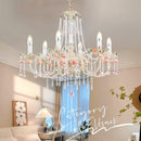 Axyaa French Crystal Chandelier: Romantic Light Luxury Design for Living Room and Dining Room