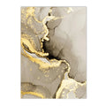 Axyaa Beige Golden Marble Abstract Wall Art Posters Luxury Canvas Print