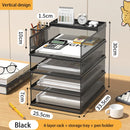 Axyaa 4-Tier Stackable Letter Tray & Pen Holder for Office Desk Organization