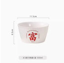 Axyaa Ceramic Rice Bowl and Creative Dish Plate - Cute Household Tableware