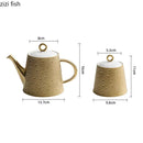 Axya Meteor Shower Ceramic Tea Pot with Gold Paint, Luxury Afternoon Coffee Pot
