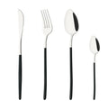 Axyaa Black Gold Stainless Steel Dinnerware Set for Dining & Events