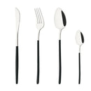 Axyaa Black Gold Stainless Steel Dinnerware Set for Dining & Events