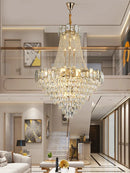 Axyaa Luxe LED Crystal Chandelier for Elegant Living Room Lighting