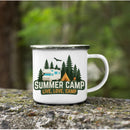 Axyaa Mountain Handle Camping Mug - Adventure Begin Enamel Cup for Camper Lovers