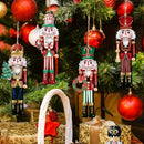 Axyaa Nutcracker Soldier Ornaments: Colorful Wooden Figures for Xmas Tree & Home