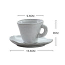 Axyaa Nordic Ceramics Irregular Shape Bowls Plates Set