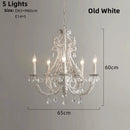 Axyaa French Metal Chandelier Crystal Lamp for Home and Store Lighting