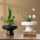 Axyaa Kenzan Ceramic Vase - Minimalist Flower Pot for Home Decor