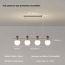 Axyaa Chrome Glass Chandelier: Modern Full Spectrum LED Pendant Light for Healthy Eye Protection