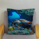Axyaa Dolphin Ocean Pattern Cushion Cover for Kids Sofa & Home Decor