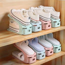 Axyaa Adjustable Shoe Organiser - Top & Bottom Compartments, Space-Saving Design