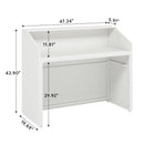 Tribesigns Reception Desk with Counter for Checkout, Axyaa Modern Front Desk Table