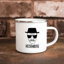 Axyaa Heisenberg Enamel Camping Mug 11oz - Breaking Bad Coffee Mug, Friends Birthday Gift