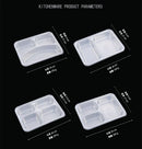 Axyaa Stainless Steel Divided Compartment Food Tray Square Lunch Plate