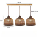 Axyaa Rattan Hanging Chandelier Light Fixture - Japanese Pendant Lamp