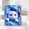 Axyaa Wall Cat Coffee Mug - Kitty Lover Friends Gift