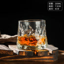Axyaa Rotatable Whiskey Glass with Wooden Base - Bar Drinking Novelty Cup