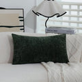 Axyaa Chenille Throw Pillowcase 30X50cm Solid Color Cushion Cover for Living Room