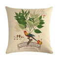 Axyaa Parrot Leaf Fruit Linen Pillow Cover 45*45cm