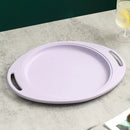 Axyaa Lilac Wheat Straw Dinner Plates Set - Eco Friendly Lightweight Tableware