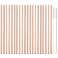 Axyaa Stainless Steel Reusable Straw Set - 20pcs High Quality Metal Straws