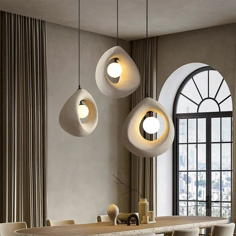Axyaa Wabi Sabi Pendant Lights LED Hanging Minimalism Suspend Bedroom Lamps