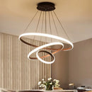 Axyaa Glowing Circle LED Bedroom Chandelier - Nordic Style Modern Home Decor Lighting