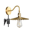 Axyaa Copper Pull Chain Wall Sconce Up Down Adjustable LED Light