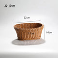Axyaa Rattan Wicker Serving Baskets: 10 Styles for Bread, Fruit, Vegetables
