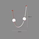 Axyaa Nordic Minimalist Curved Chandelier for Living Room, Restaurant, Bar Counter
