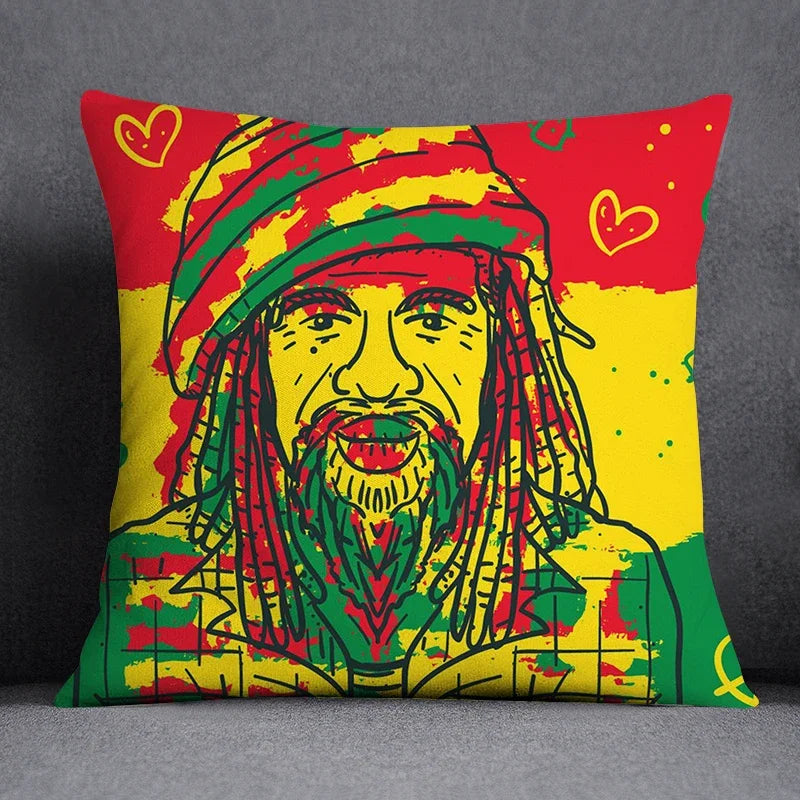 Axyaa Green Leaf Theme Pillowcase - Decorative Polyester Home Decoration 45*45cm