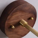 Nordic Glass Wall Light Fixture Axyaa Walnut Wood Lamparas