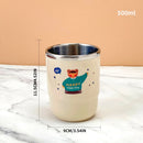 Axyaa Stainless Steel Cartoon Toothbrush Cup Set