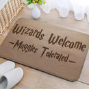 Axyaa Wizard Muggle Entrance Mat: Non-Slip Absorbent Hallway Carpet