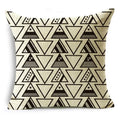 Axyaa Geometric Lines Monochrome Pattern Pillowcase for Stylish Décor