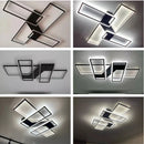 Axyaa Modern LED Chandelier: Nordic Aluminum Ceiling Light with Remote Control