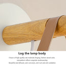 Axyaa Nordic LED Wall Lamp Villages Wood Leather Belt Rustic Home Decor