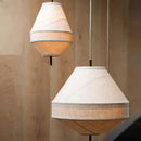 Axyaa Wabi Sabi Fabric Pendant Light Chandelier for Home Decor and Indoor Lighting