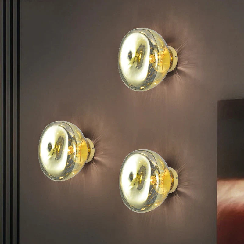 Axyaa Nordic Rose Gold LED Wall Lamp for Indoor Spaces