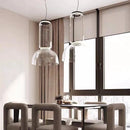Axyaa Nordic Glass LED Pendant Chandelier for Dining Room Living Room Bedroom Bar Kitchen