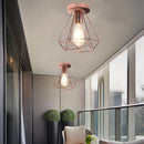 Axyaa Rose Gold Iron Ceiling Light Fixture - Modern Hallway Lighting