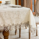 Axyaa White Lace Tablecloth - Elegant Dining & Wedding Table Cover
