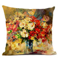 Axyaa Dancing Girl Oil Painting Decorative Pillow Cover 45x45cm