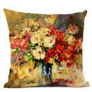 Axyaa Dancing Girl Oil Painting Decorative Pillow Cover 45x45cm